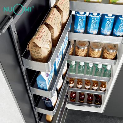 China NUOMI Alpha Series Multifunctional Mosoon 12 Layer Pull Out Kitchen Wire Storage Pantry Unit for sale