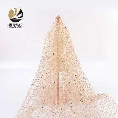 China Other Top Quality Irregular Shiny Foil Patterns Soft Glitter Bridal Tulle Fabric With Sequins for sale