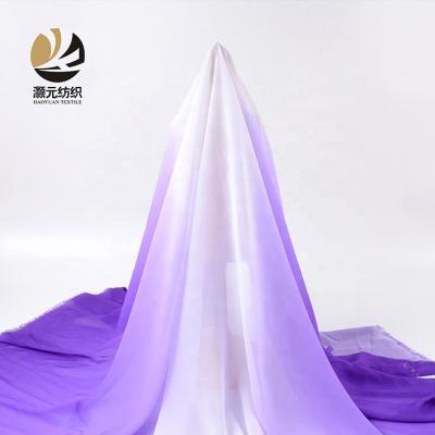 China Other different kinds of orders directly from purple gradient color rolls prints chiffon fabric for dress for sale