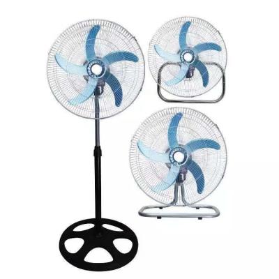 China 3 In 1 Adjustable Height 18inch Electric Fan Electric Commercial Standing Fans With 5 Blades for sale