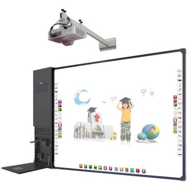 China Metal Nano 82 Inch Finger Touch Screen Interactive Whiteboard With Projector for sale