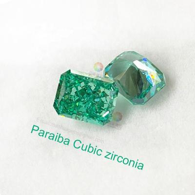 China Perfect radiating synthetic gems paraiba synthetic ICE cut cubic zirconia loose gems for sale