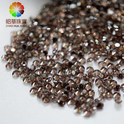 China Wholesale Loose Dark Brown Zircon Around Discounted Synthetic Zircon Gemstone Zircon Price for sale