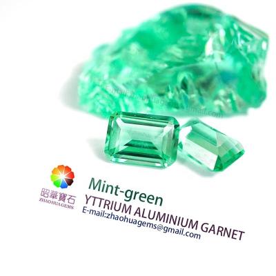 China Gemstone Mint Green YAG Gems of Yttrium, Foil and Yttrium Garnet, Foil and Garnet for sale