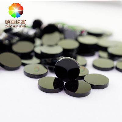 China Jewelry Making Round Cut Black Agate Wholesale Black Onyx Gems Grade Natural Agate Slices Factory Price for sale