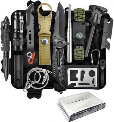 China Outdoor Professional Home Rescue SOS Car Kit With Fire Starter, Compass and Survival Tool Kit Camping Wrench for sale