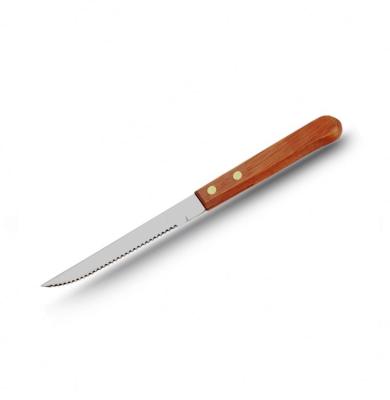 China Solo Explorer Handle Stocked Wooden Steak Knives for sale