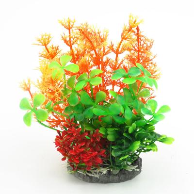 China Viable Fish Tank Decorations Aquarium Decor Artificial Aquatic Fish Tank Plants Plastic Aquarium Plants for sale