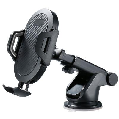 China OEM Universal Plastic Car Phone Mount For Windshield Dashboard Car Strong Arm Suction Phone Car Holder Long for sale