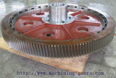 China Carbon Steel Helical Gears Construction Machinery Big Straight Tooth Gear for sale