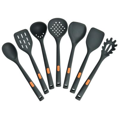 China Viable Seven Piece Silicone Utensil Set Kitchenware Household Silicone Spatula Spoon Non Stick Pot Set for sale