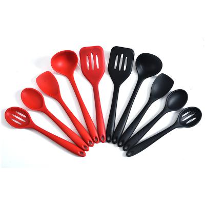 China Sustainable Food Grade Silicone Cookware 5 Pieces Set Silica Gel Stick Non Cooking Pan Shovel Spoon Tool Set for sale