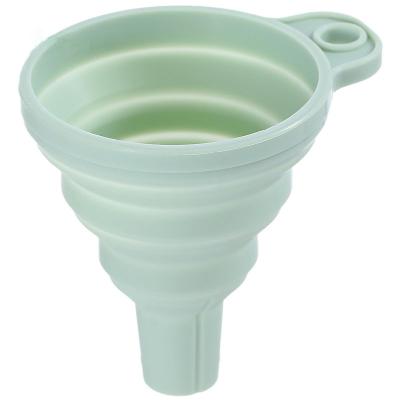 China Kitchen Retractable Mini Liquid Packing Silica Gel Funnel Creative Folding Small Size Household Silicone Funnel for sale