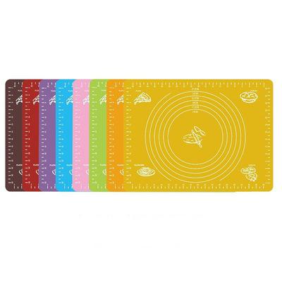 China Sustainable Eco Friendly 40*30cm Dough Mat Baking Mat Non-Slip Silicon Mat For Rolling Out Dough Multicolor For Choose for sale