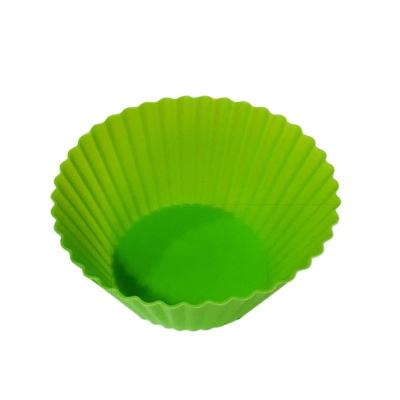 China Silicone Pudding Cup Cake Mold 7cm Round Homemade Multicolor Silicone Cake Roll Stocked Cup Customized Home Appliance for sale