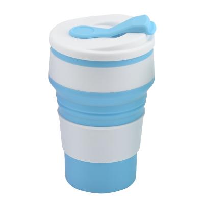 China Food grade folding silica gel outdoor sports travel portable silicone multifunctional telescopic cup for sale