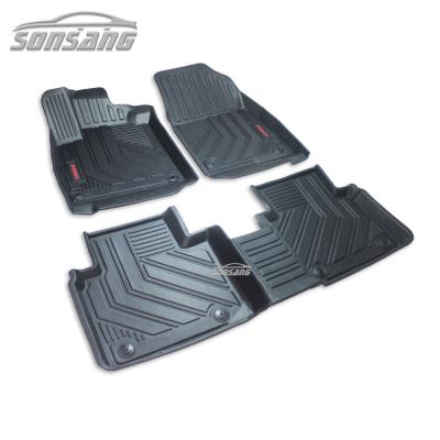 China SONSANG Custom Fit Waterproof/Dustproof/Anti-Slip/Easy Clean Floor Mats Car 2 Row Liner Set Black For Honda Accord 2018-2021 for sale