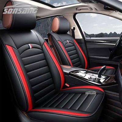 China SONSANG Full Sets Design PU Leather Car Seat Covers Luxury Universal Waterproof/Dustproof/Non-slip/Easy Clean For Car for sale