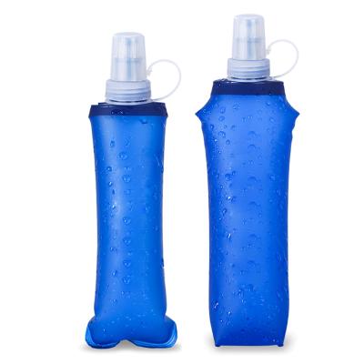 China Soft Collapsible Silicone Leak Proof Flask Portable Water Bottle BPA Free BPA Free For Traveling Sports Marathon Running Increasing Recycling for sale