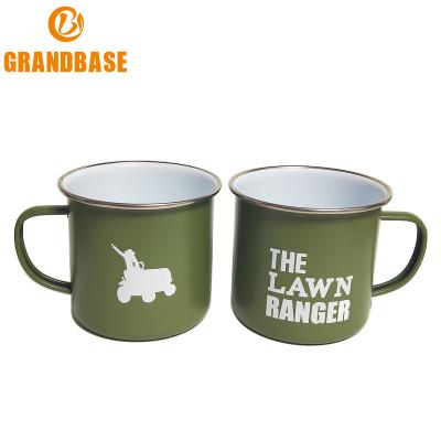 China 0.6mm Coffee Mug Carbon Steel Customized Enamel Mug Wholesale Enamel Mug for sale