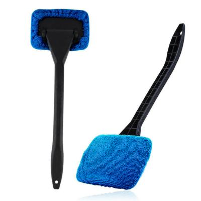 China 180Â ° Long Spinning Handle Car Window Grass Cleaning Brush Windshield Mist Remove Car Cleaning Towel for sale