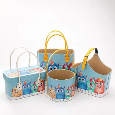 China Fashion factory new arrival baby gift storage candy box shopping basket with lid for sale