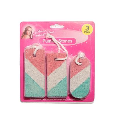 China Factory direct sales modern foot peeling pumice stone double-sided three-piece cleaning set for sale