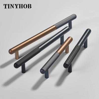 China Modern Aluminum Alloy Brown 1000mm Handle Wardrobe Sideboard Drawer Gray Solid Furniture Handle A-0458 for sale