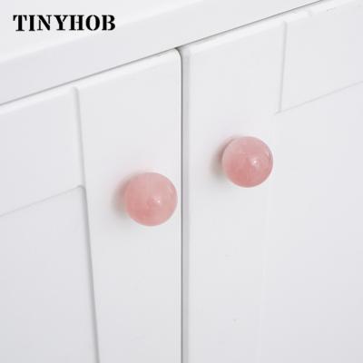 China Cute Modern Light Luxury Small Handle Children's Room Pink Knob Pink Furniture Handle CRY-0305 for sale