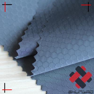 China 70 Denier Ripstop Nylon Waterproof Hexagon Honeycomb Fabric For Rain Camping Hammocks And Tarps for sale