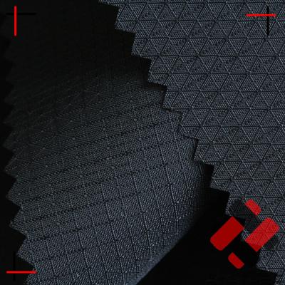 China Waterproof PU coated waterproof abrasion resistant expanded hexon nylon ripstop hex grid fabric for sale