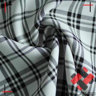 China QUICK DRY 100% Polyester Yarn Dyed Custom Plaid Minimatt Fabric for sale