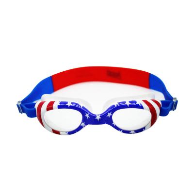 China Gafas de la nadada de la prueba de la niebla de la bandera americana, antis - gafas de la natación del Triathlon del escape en venta