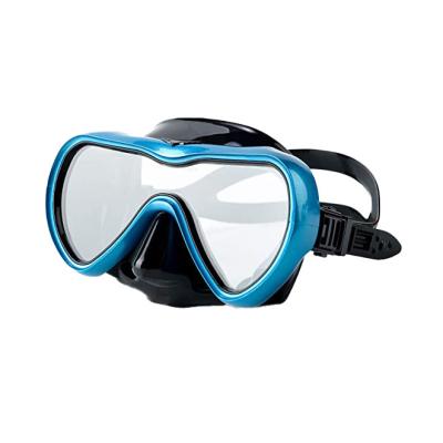 China Mirror Snorkeling Mask Anti Fog Diving Goggles With TPR Frame for sale