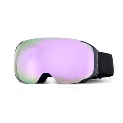 China Magnetic Snow Ski Goggles Interchangeable Double Lens Safety for sale