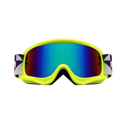 China Colorful Plain Anti Fog Wind Proof Snow Ski Goggles For Kids for sale