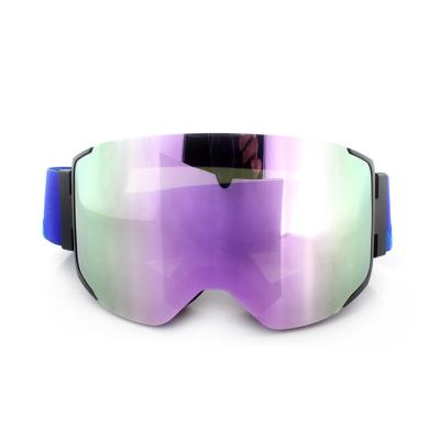 China Lichtgewichtsneeuw Ski Goggles Snowboarding Sport Eyewear voor Volwassen Spiegelblauw Te koop