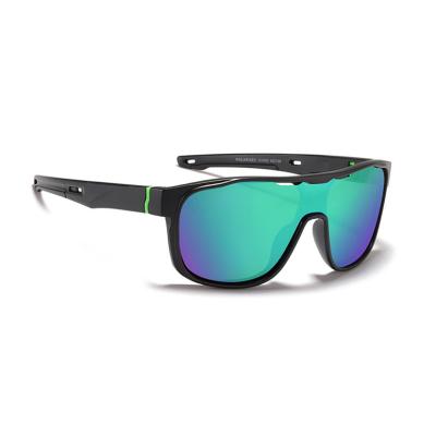 China La forma geométrica polarizó el verde masculino de la lente del espejo de las gafas de sol del deporte en venta