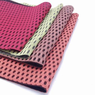 China Easy to easily wash dry china supplier universal polyester pvc mesh fabric for running shoes for sale