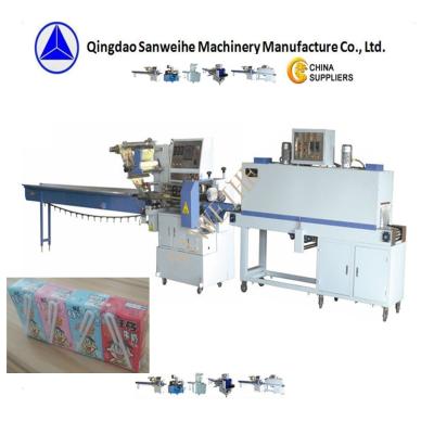 China Máquina empacadora de film retráctil SWC 590 SWD 2000 Máquina de embalaje retráctil de bastoncillos de algodón en venta