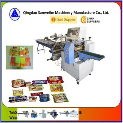 China CPP Sealing Film Horizontal Flow Wrap Machine 2.5KW Kissenverpackungsmaschine zu verkaufen