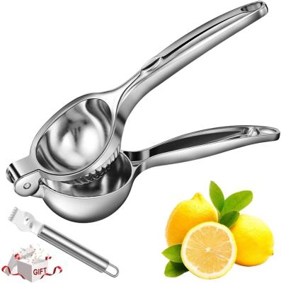 China Viable Kitchen Accessories Manual 2 In 1 Heavy Duty Premium Metal Lime Citrus Squeezer Lemon Squeezer for sale