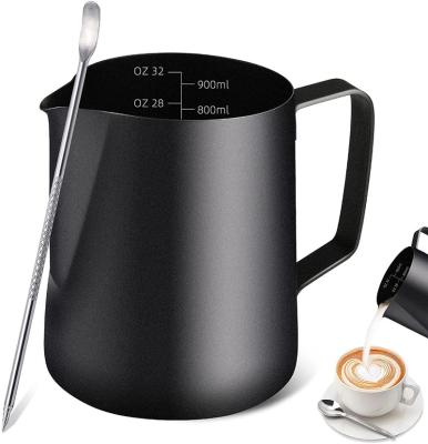 China Bartender Tool Milk Making Creamer Measures Frother Jug Cup Tropical Black Coffee Espresso Steaming Pitcher for sale