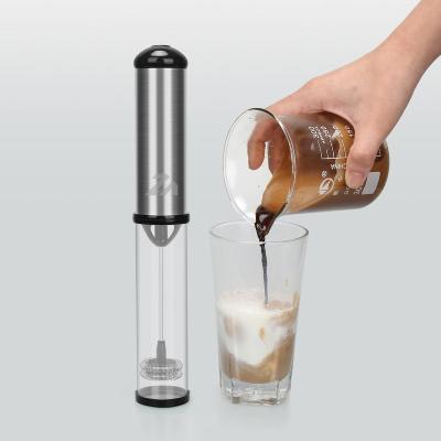 China Viable Portable Electric Milk Frother Coffee Blender Mini Whisk Battery Powered Milk Frother Handheld Blender for sale