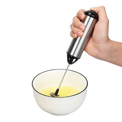 China Sustainable Automatic Electric Handheld Battery Operated Milk Frother Coffee Maker Stainless Steel Milk Frother for sale