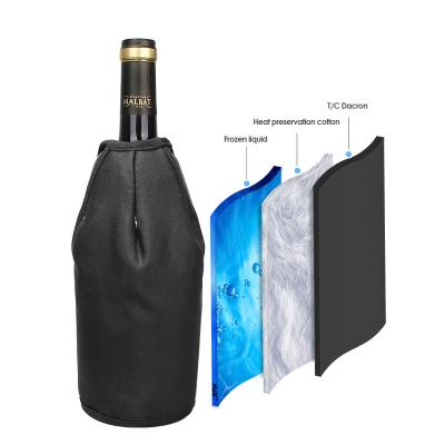 China Wine Bottle Cooler for All Kinds of Wine Cooler and Champagne Cooler Set Chiller Sleeve Wine Ice Fast Active Bag for Wine Champagne for sale