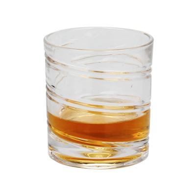 China Viable Crystal Spinning Fashioned Rock Glass Wisky Glasses Water Cup Glassware for sale