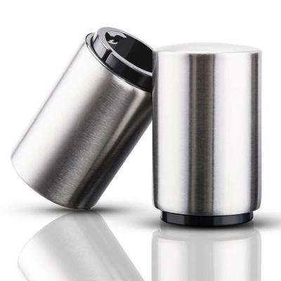 China Destapador Reusable Custom Stainless Steel Soda Beer Bottle Cap Can Opener Pull Down Magnetic Beer Opener for sale