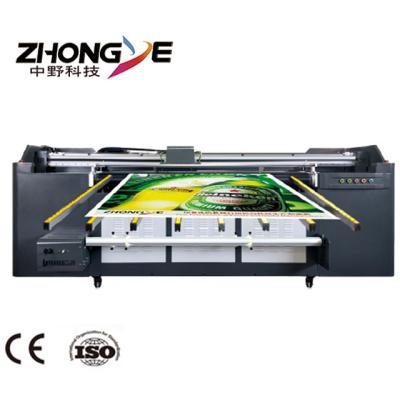 China Zhongye Indoor Outdoor Advertising Large Format 3.2m UV Hybrid Flatbed Printer 1.8m UV 1.8m With Gen5 Heads DX5 Heads for sale