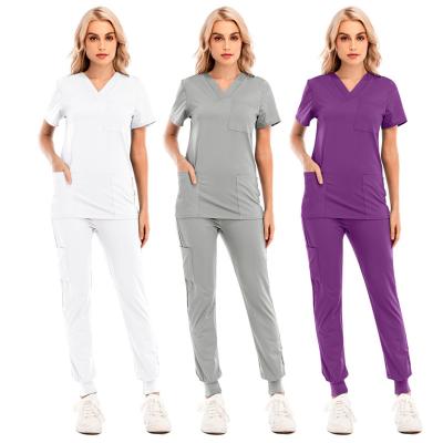 China Hospital Hospital Private Label Scrubs Medical Uniforms Scrubs Uniforms Wholesale Short Sleeve Medical Uniforms Nursing Scrub Sets for sale